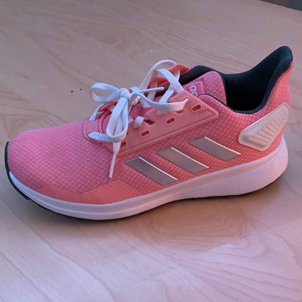 Pink addidas shoes girls size 6
